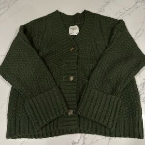Abercrombie & Fitch Olive Cardigan Sweater
